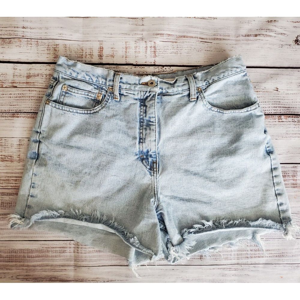 14P Vintage Ann Taylor Loft ATdenim Cut Off Shorts 100% Cotton High Rise Jeans